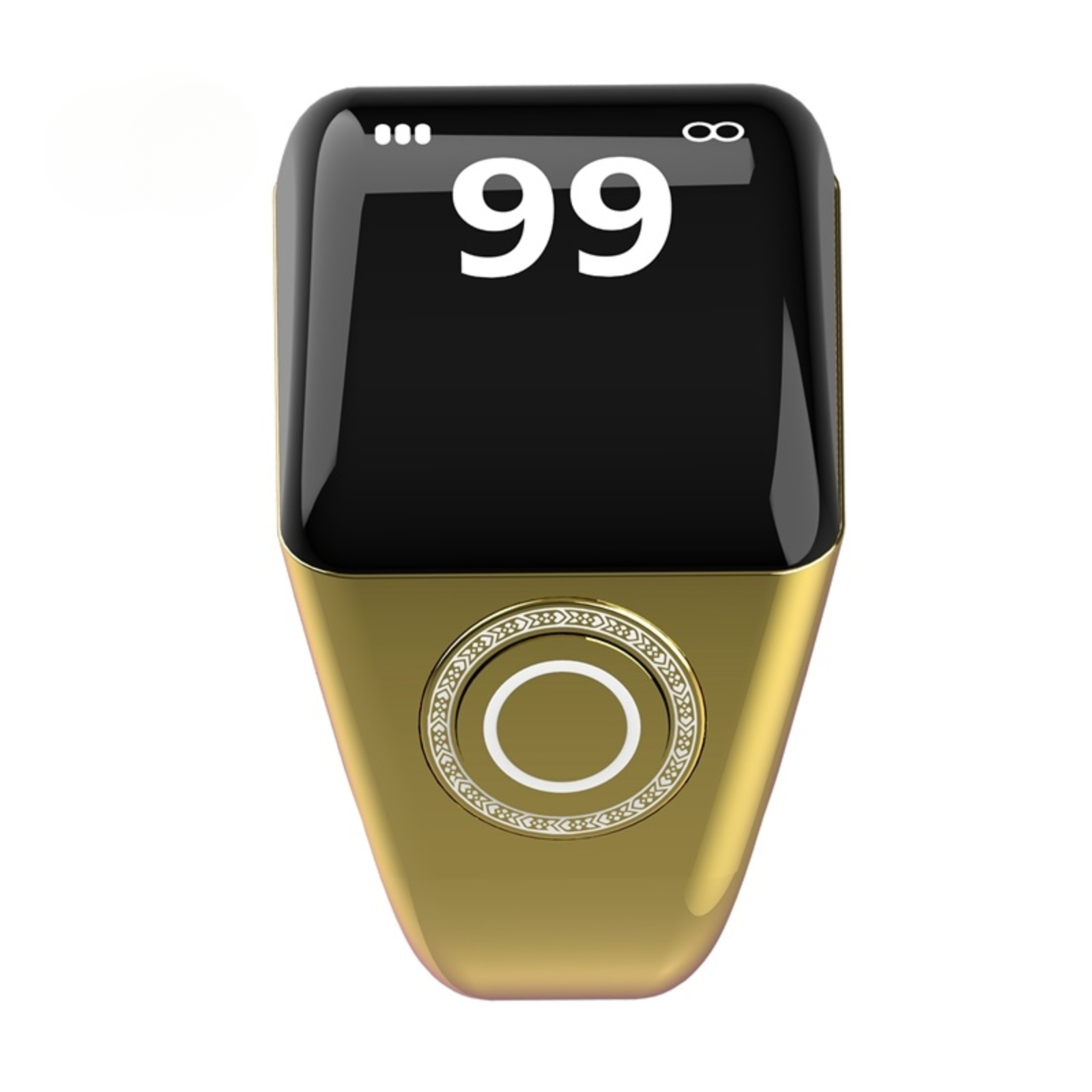 PANGUMART Zinc Alloy Counter with Charging Compartment Bluetooth APP Connection Smart Ring