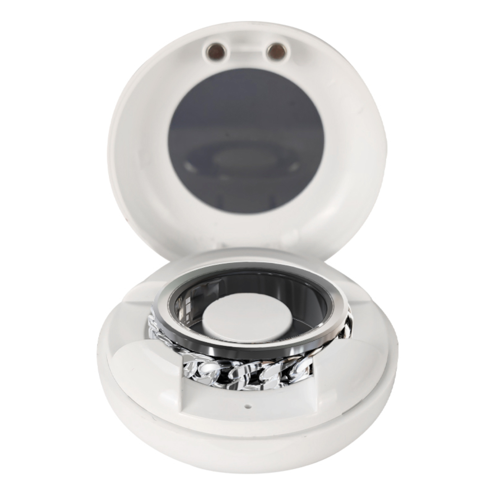 PANGUMART Rotating Stress Relief Men's Trendy Heart Rate Blood Oxygen Health Monitoring Smart Ring