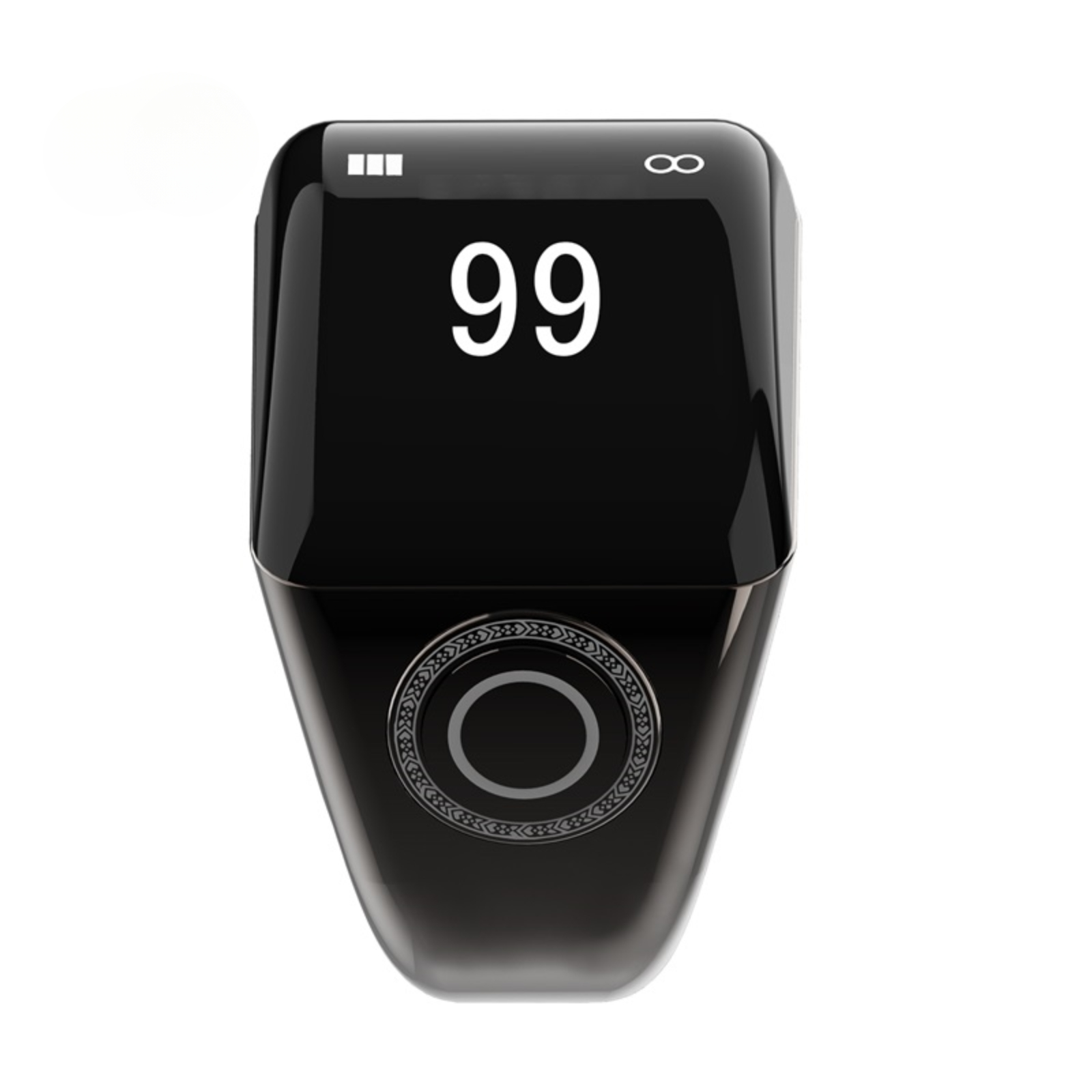 PANGUMART Zinc Alloy Counter with Charging Compartment Bluetooth APP Connection Smart Ring