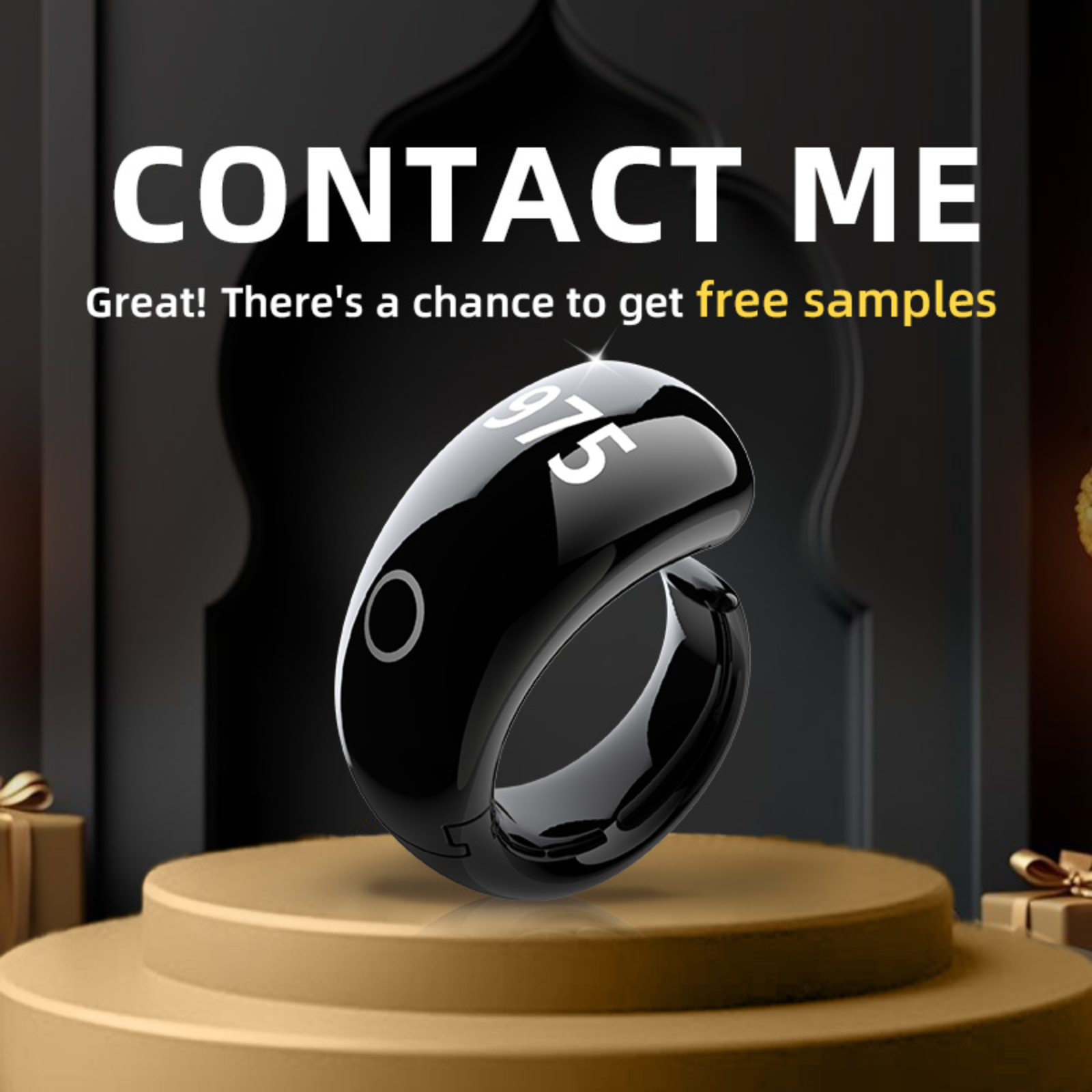 PANGUMART New Digital Counting Smart Plastic Ring Electronic Counting Smart Ring