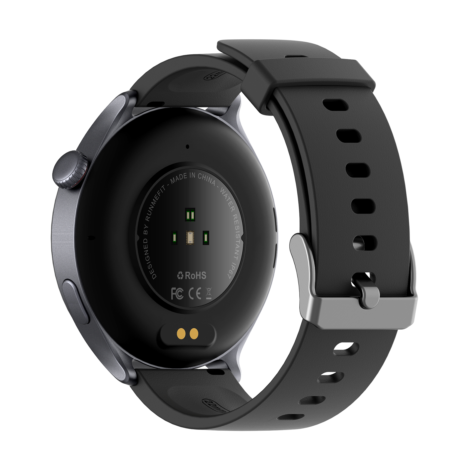 PANGUMART Live Recognition Heart Rate Monitoring Round Screen Smart Watch