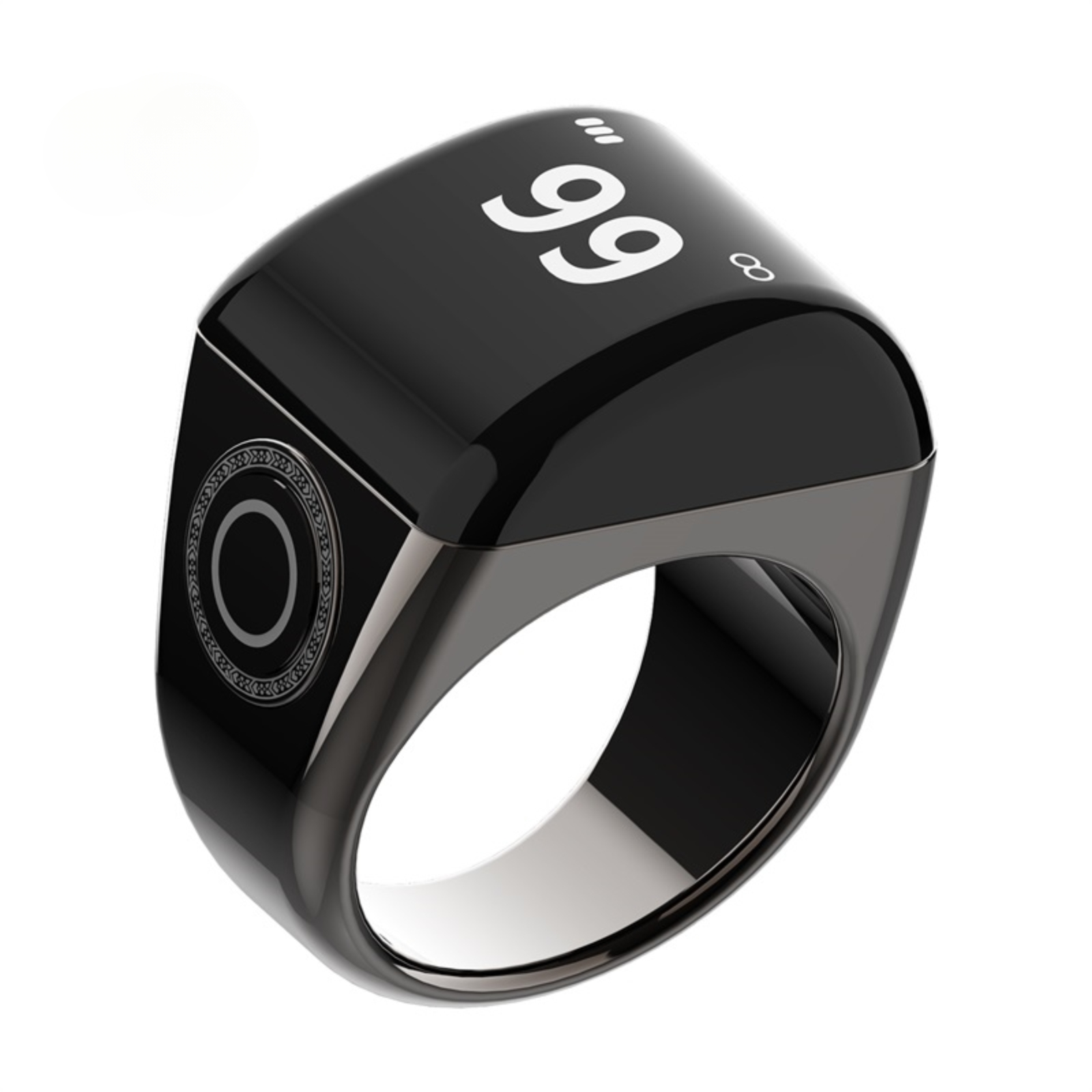 PANGUMART Zinc Alloy Counter with Charging Compartment Bluetooth APP Connection Smart Ring