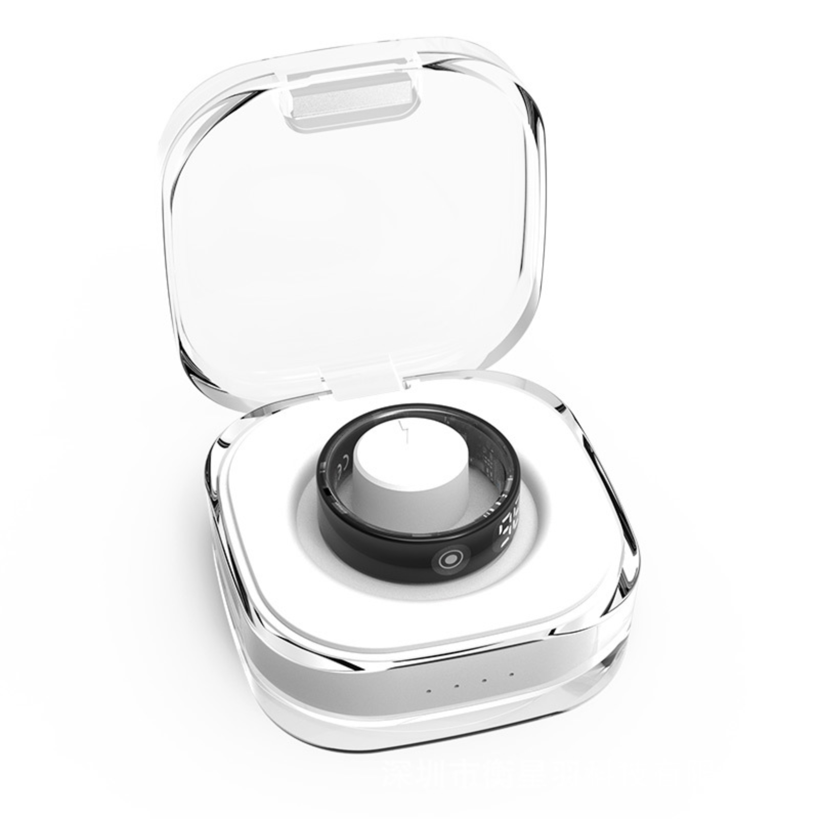 Heart rate and blood oxygen monitoring sports ring with display screen