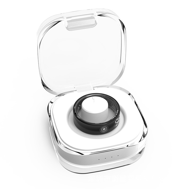 Heart rate and blood oxygen monitoring sports ring with display screen