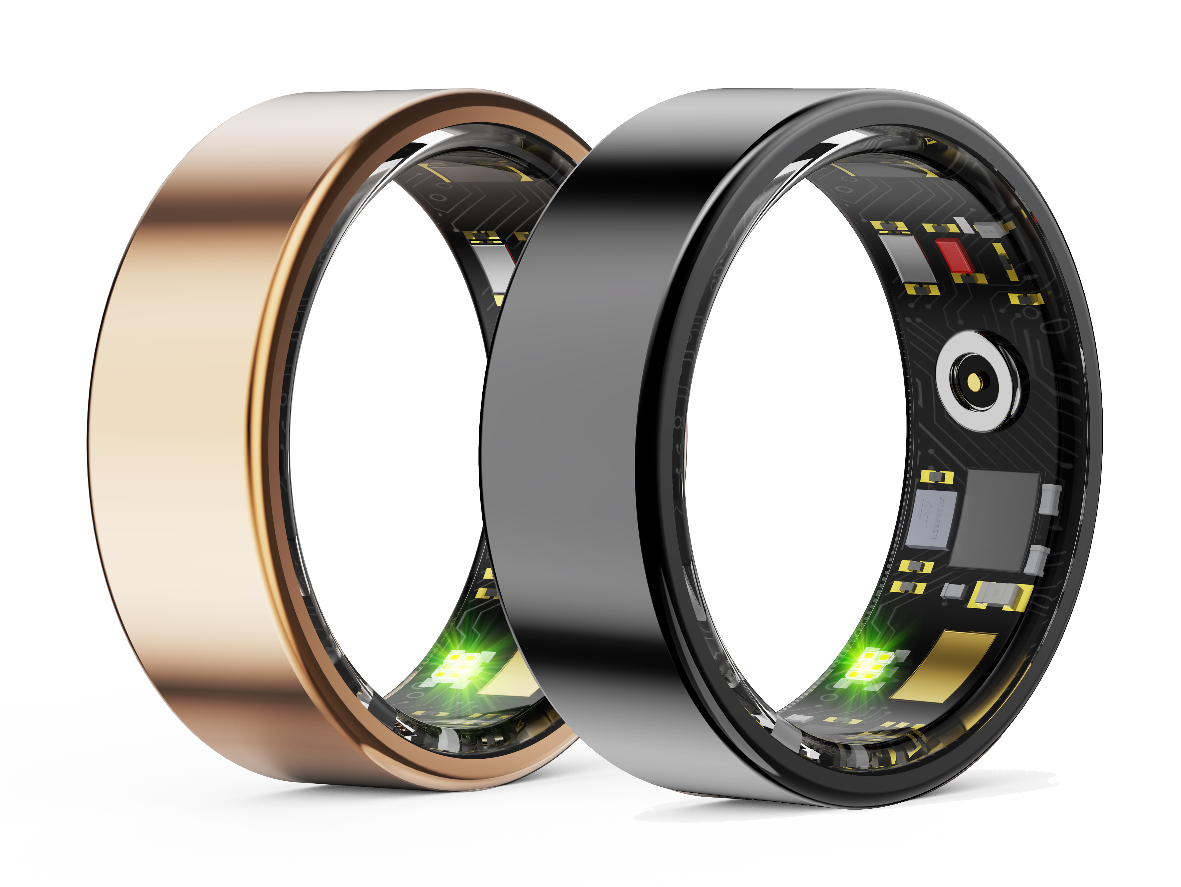 PANGUMART R11 Heart Rate Blood Oxygen Pressure Monitor Step Counter Sports Bluetooth Smart Ring