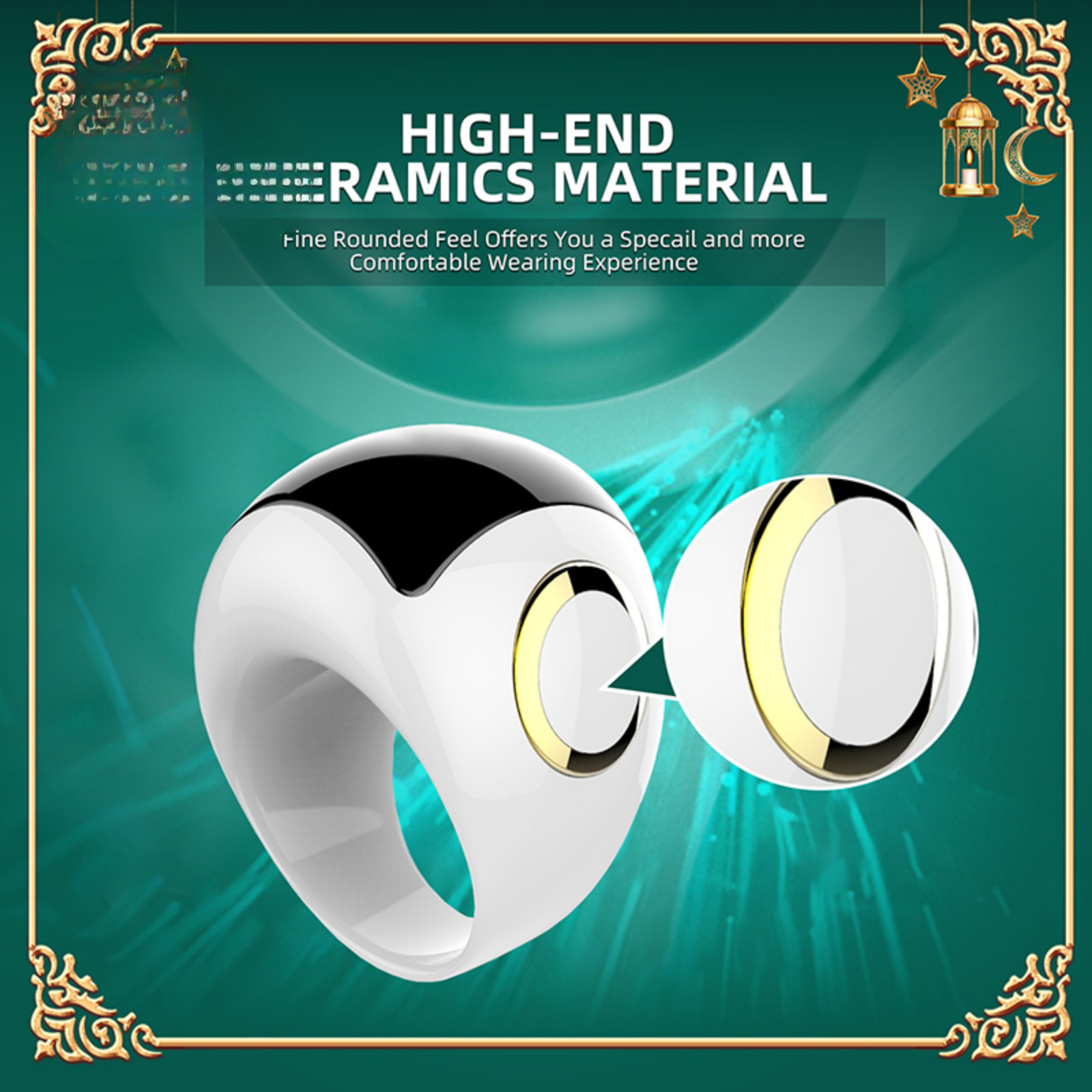 PANGUMART Smart Counting Ring QB709 Ceramic Charging Case Smart Ring