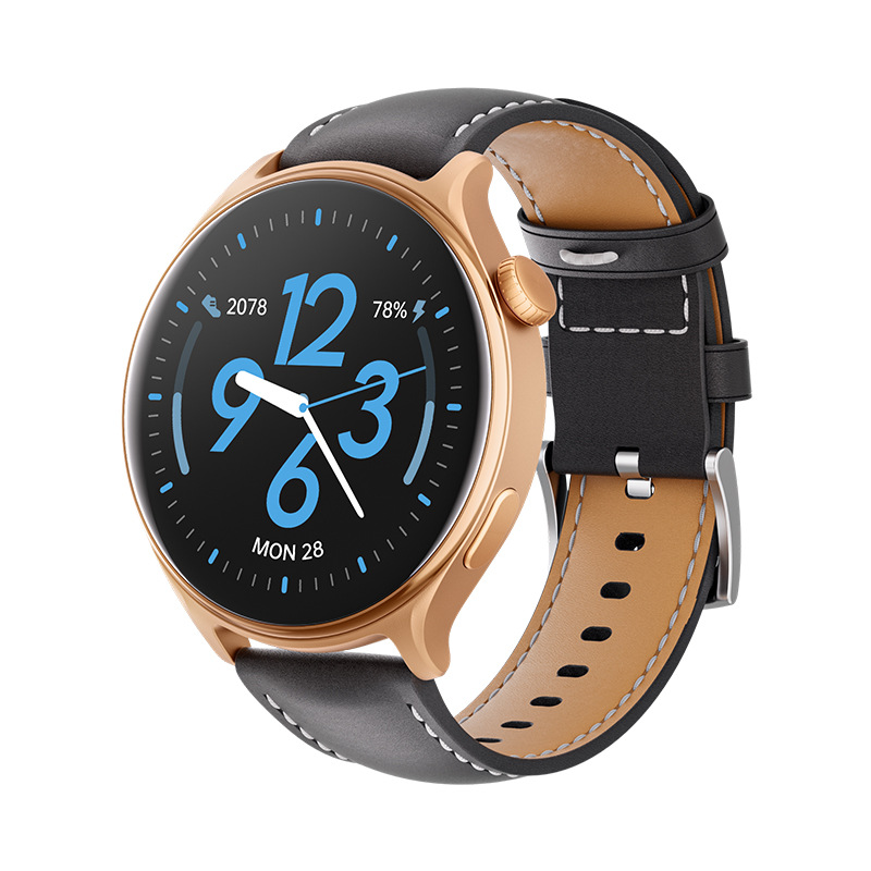 PANGUMART Live Recognition Heart Rate Monitoring Round Screen Smart Watch