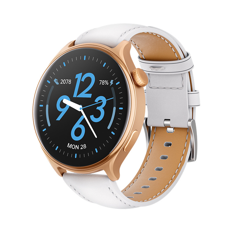PANGUMART Live Recognition Heart Rate Monitoring Round Screen Smart Watch
