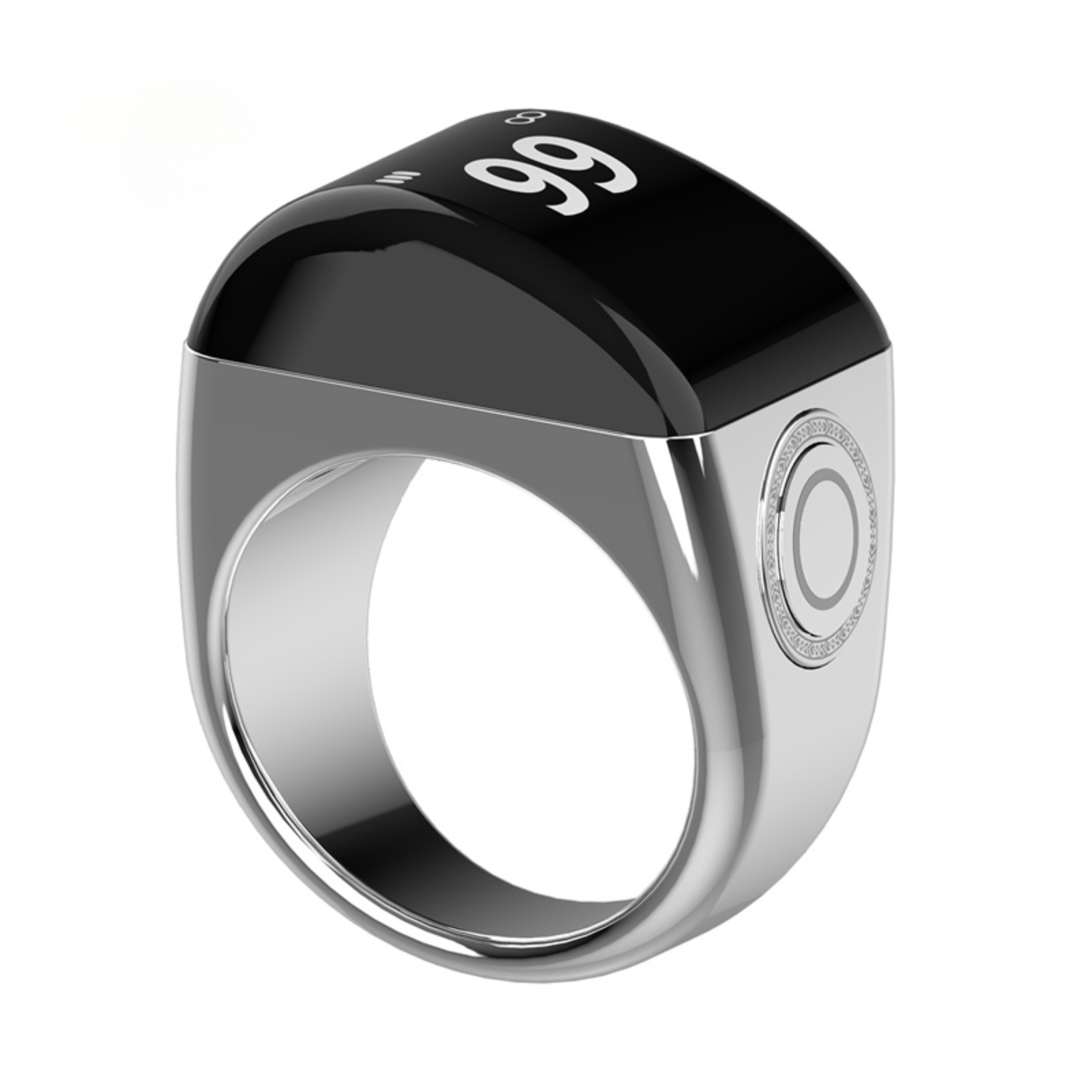 PANGUMART Zinc Alloy Counter with Charging Compartment Bluetooth APP Connection Smart Ring
