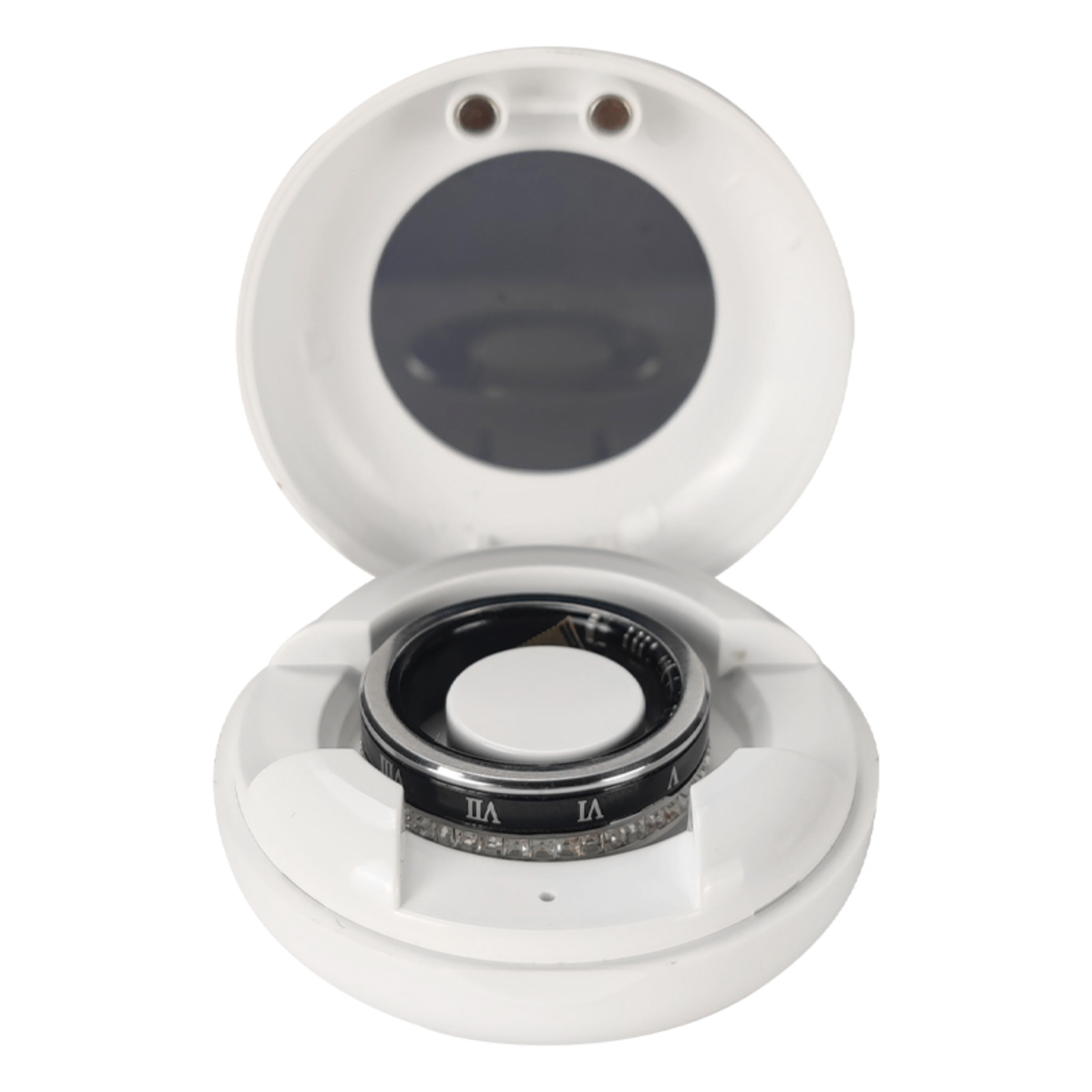 PANGUMART V2 Diamond-encrusted Bluetooth Sleep Heart Rate Monitoring Smart Titanium Steel Ring