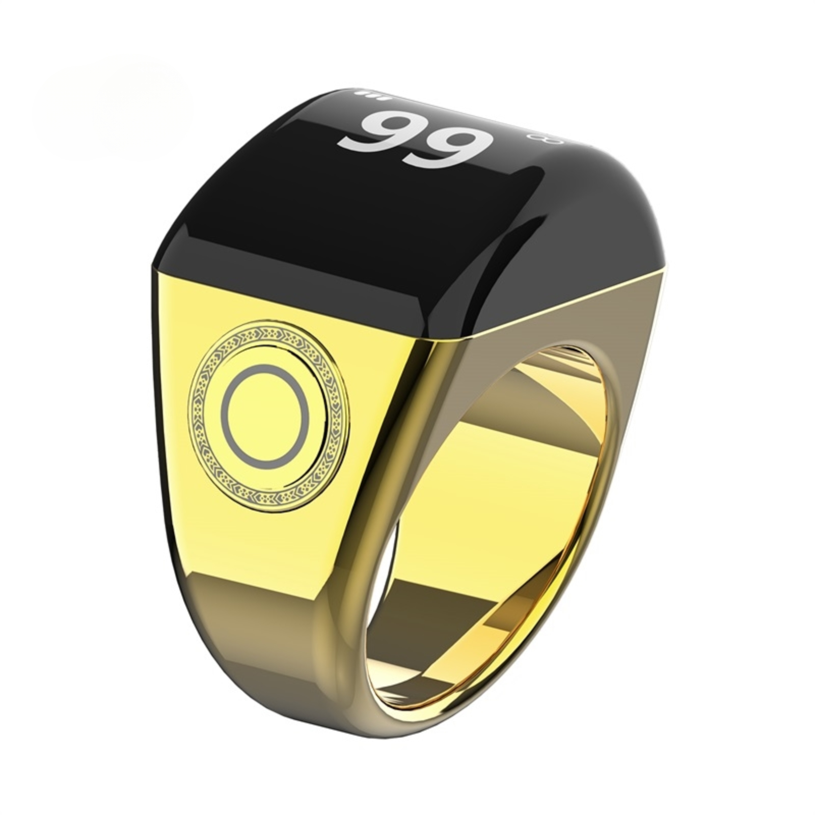 PANGUMART Zinc Alloy Counter with Charging Compartment Bluetooth APP Connection Smart Ring