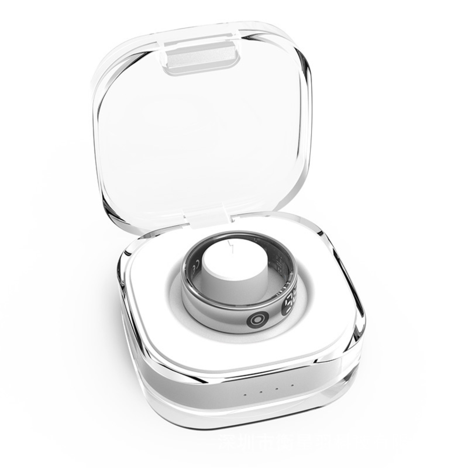 Heart rate and blood oxygen monitoring sports ring with display screen