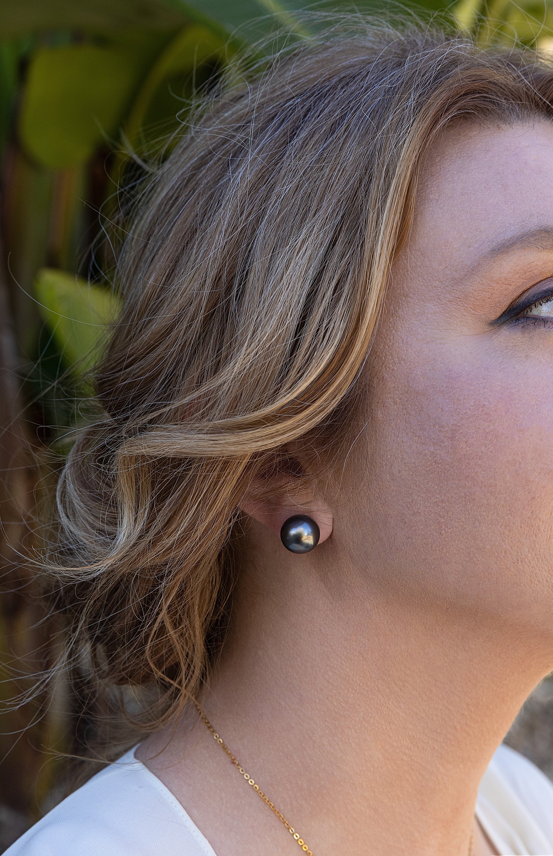 10-11mm Tahitian Pearl Stud Earrings