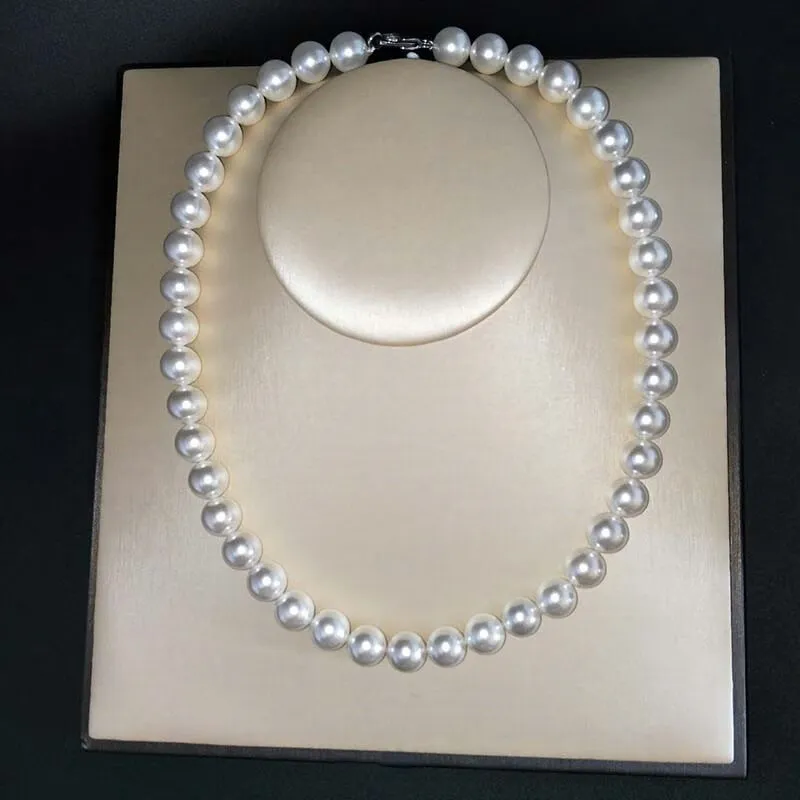 18'' 10 mm High-Luster Venus Pearl Necklace - AAA Quality