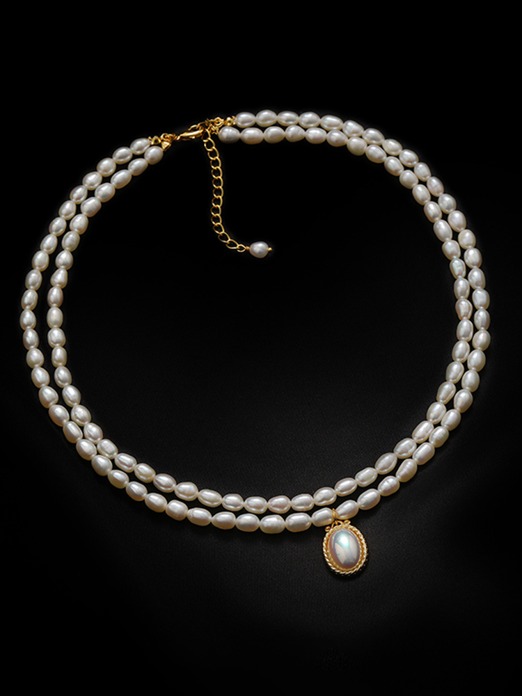 20S GATSBY LAYERED AKOYA PEARL PENDANT NECKLACE