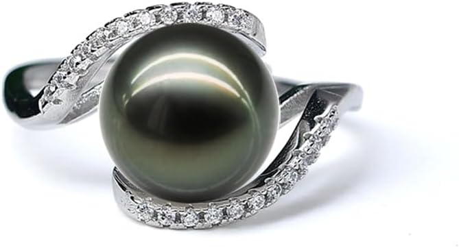 AAAA quality Tahitian pearl ring（adjustable）