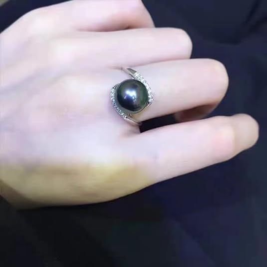 AAAA quality Tahitian pearl ring（adjustable）