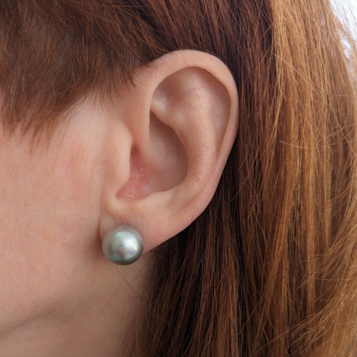 12-13mm Tahitian Pearl Stud Earrings
