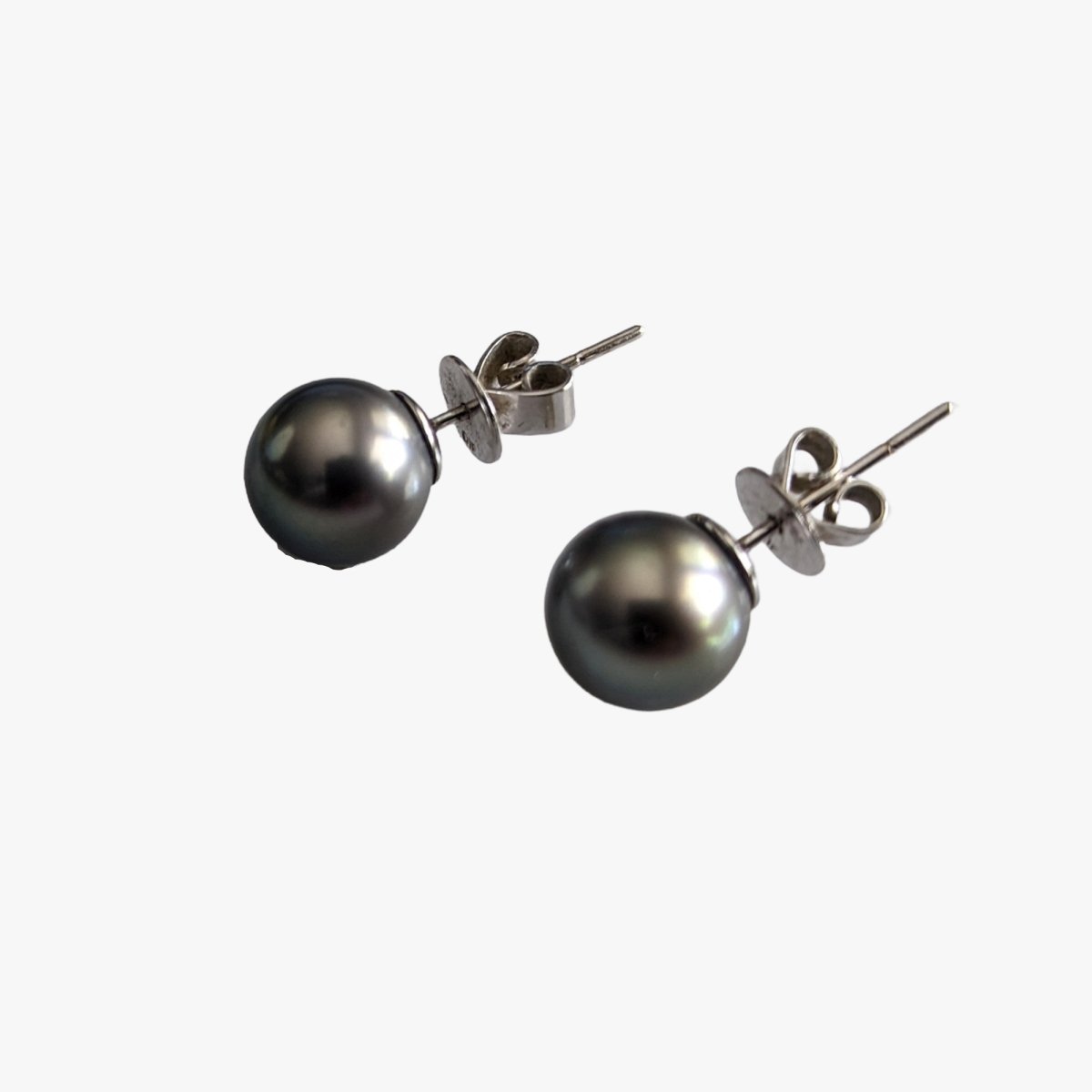 9-10mm Tahitian Pearl Stud Earrings