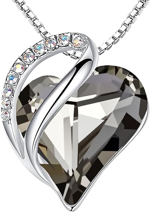 BIRTHSTONE CRYSTALS -Heart of the Ocean Necklace