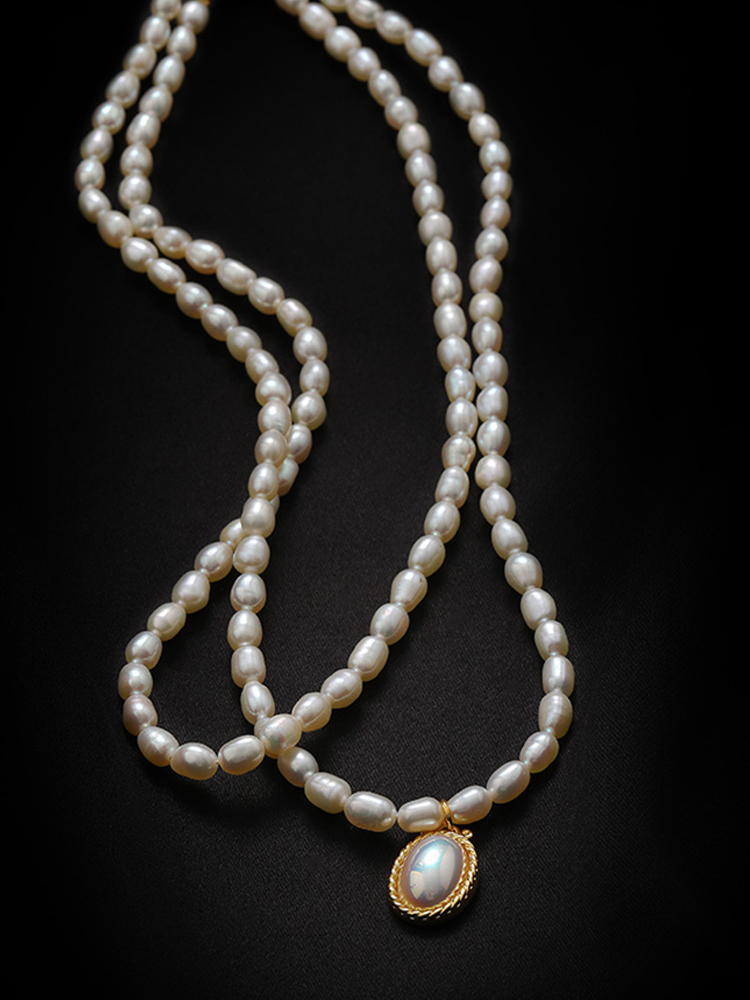 20S GATSBY LAYERED AKOYA PEARL PENDANT NECKLACE