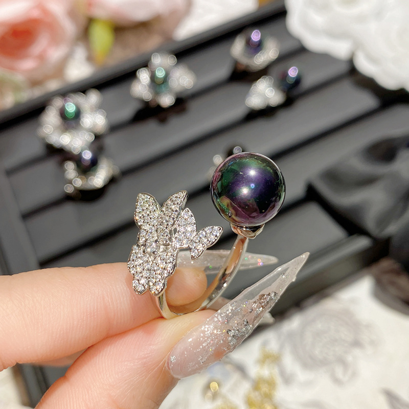 AAAA quality Tahitian pearl ring（adjustable）