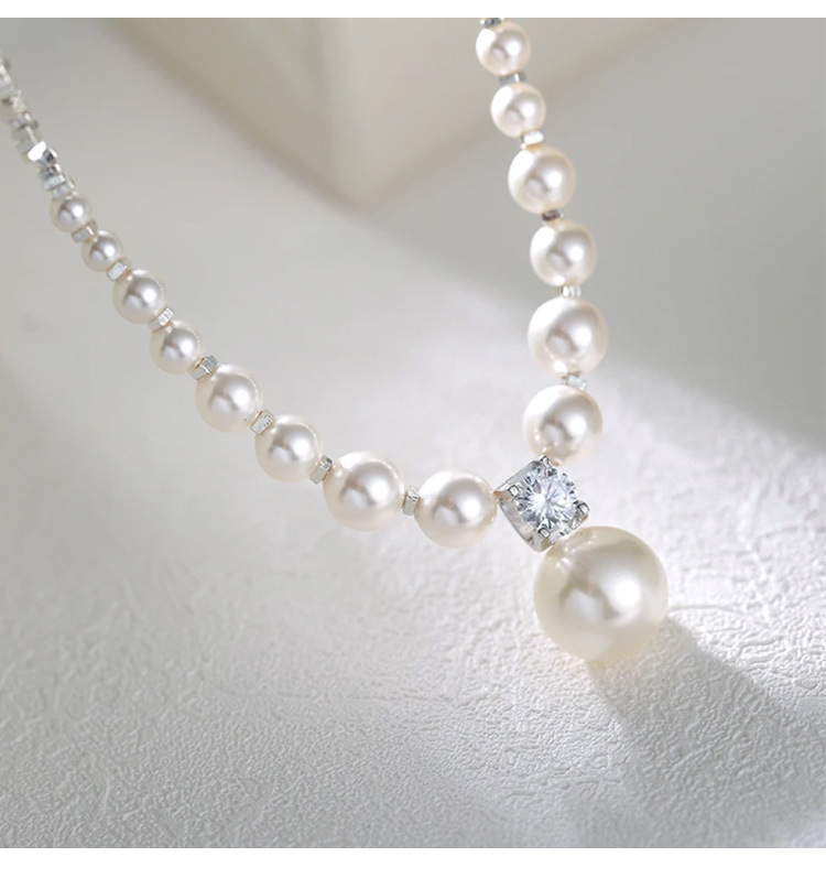 s925 sterling silver Japan top Akoya pearl necklace