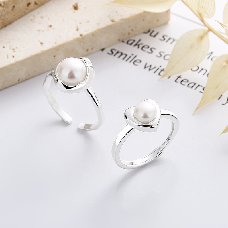 6-7mm AAA Quality Freshwater 925 Sterling Silver Cultured Pearl Ring
