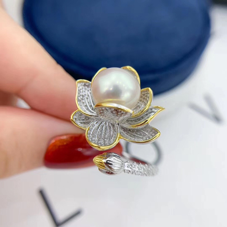 AAAA quality Tahitian pearl ring（adjustable）