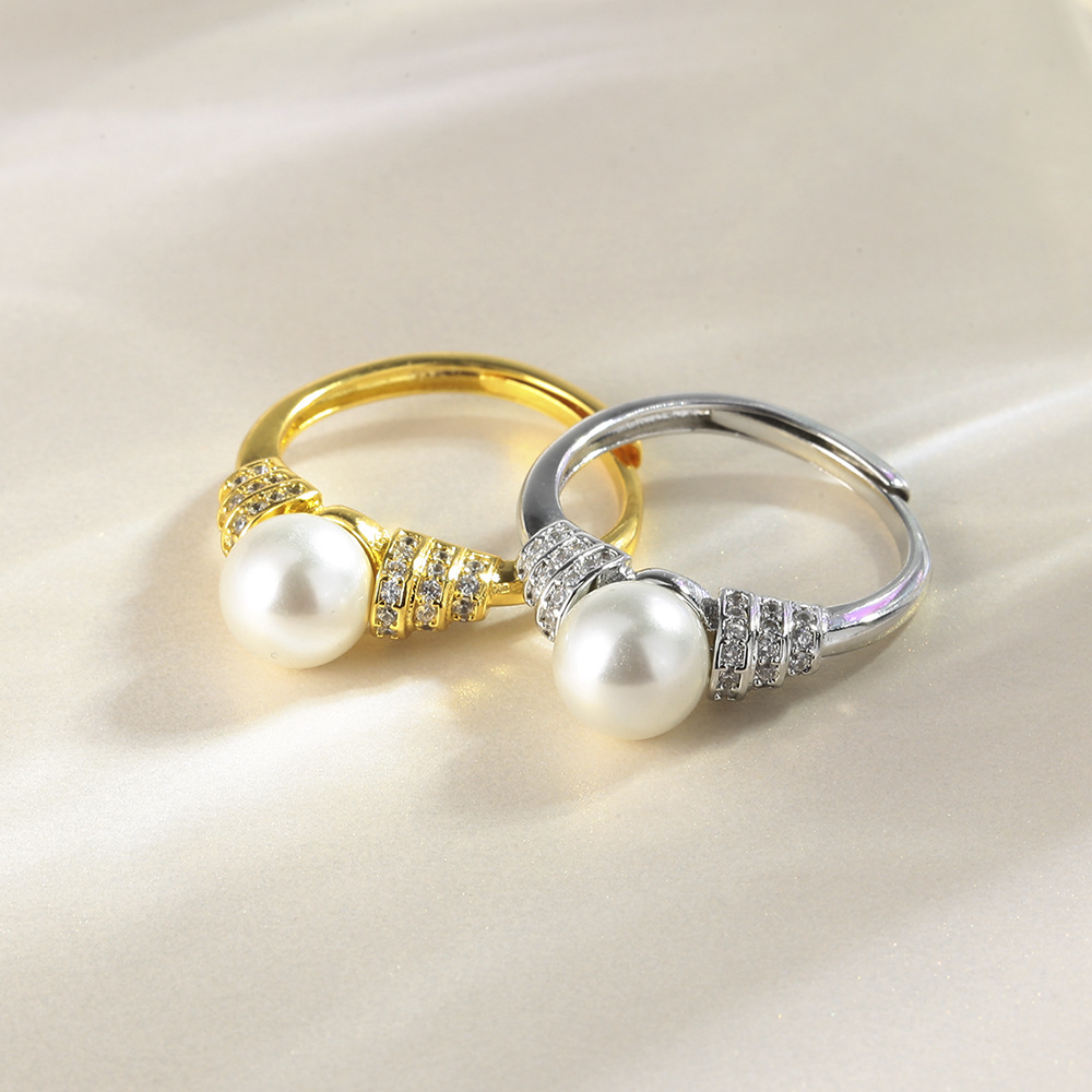 8-10mm Elegant Pearl Ring - AAAA Quality