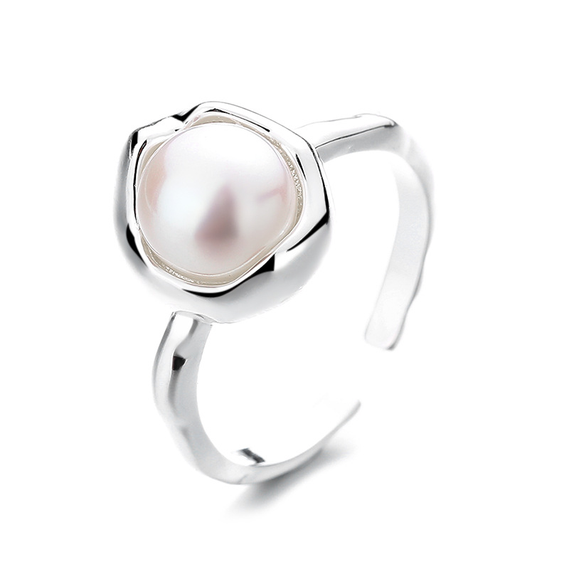 6-7mm AAA Quality Freshwater 925 Sterling Silver Cultured Pearl Ring