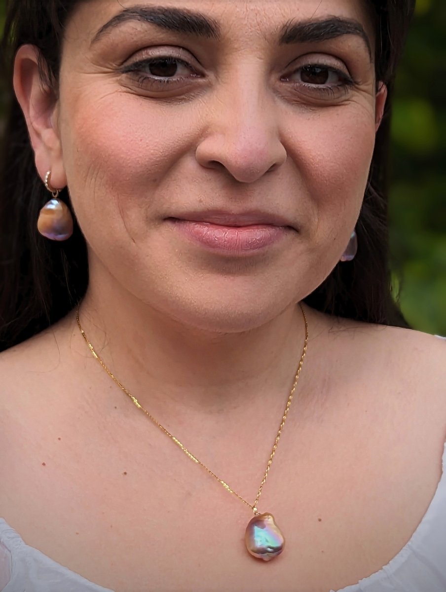 17-18mm Freshwater Pearl Convertible Huggee Earrings