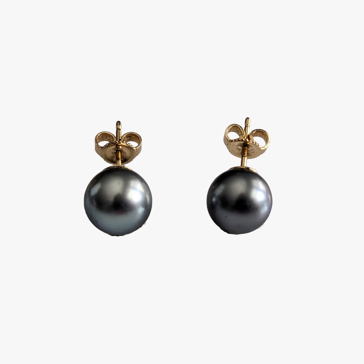 8-9mm Tahitian Pearl Stud Earrings