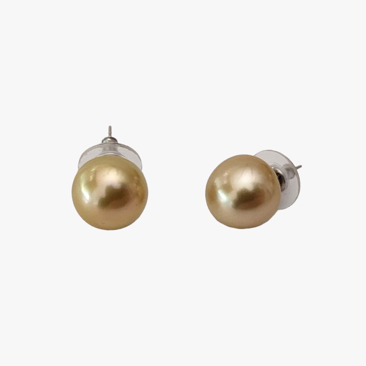 11-12mm Golden South Sea Pearl Stud Earrings