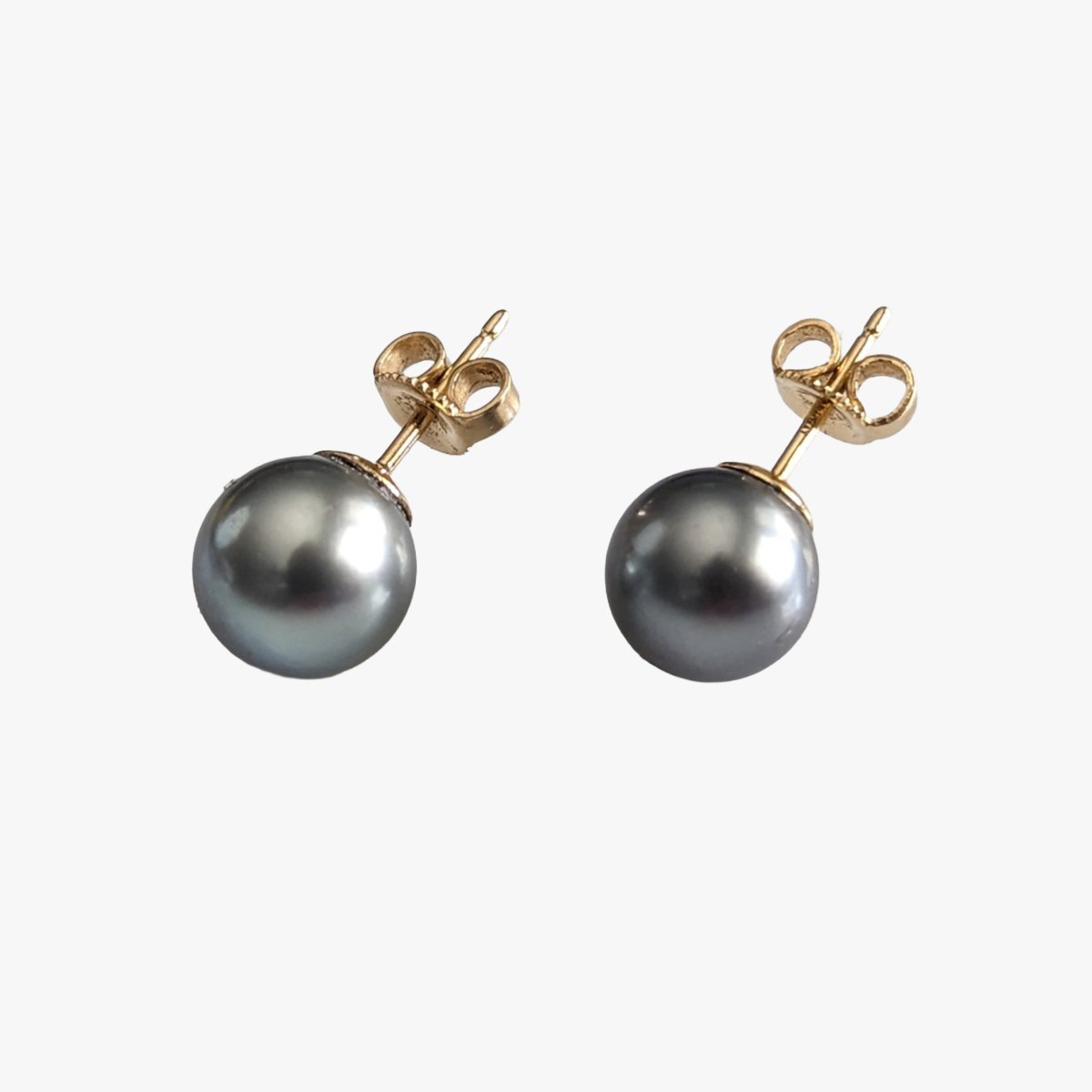8-9mm Tahitian Pearl Stud Earrings