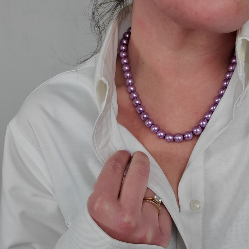 Lavender Freshadama Freshwater Purple Pearl Necklace