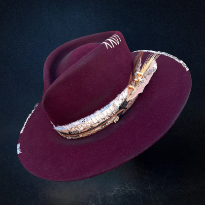 "Mulled Wine" Custom Fedora Hat