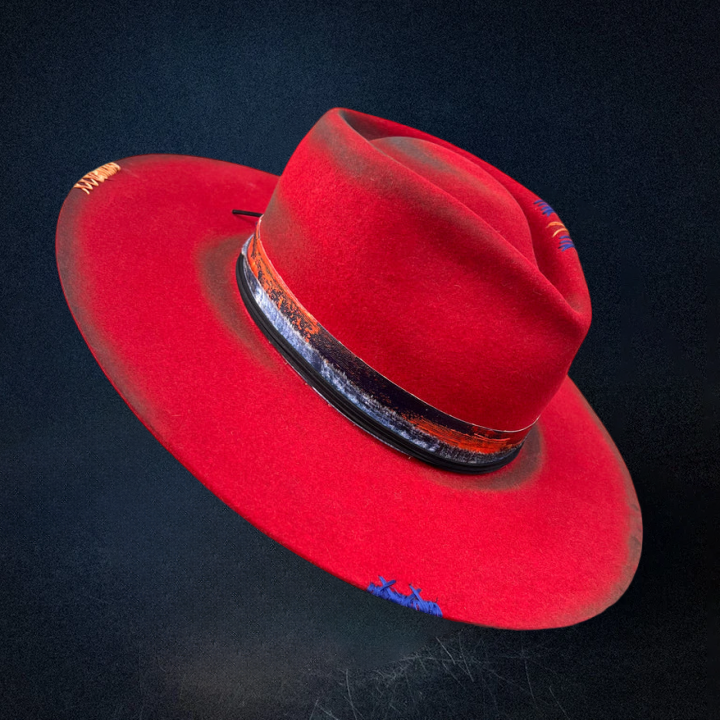 "Flame" Custom Fedora Hat