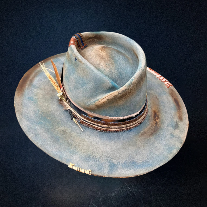 "Teal Tempered" Custom Fedora Hat