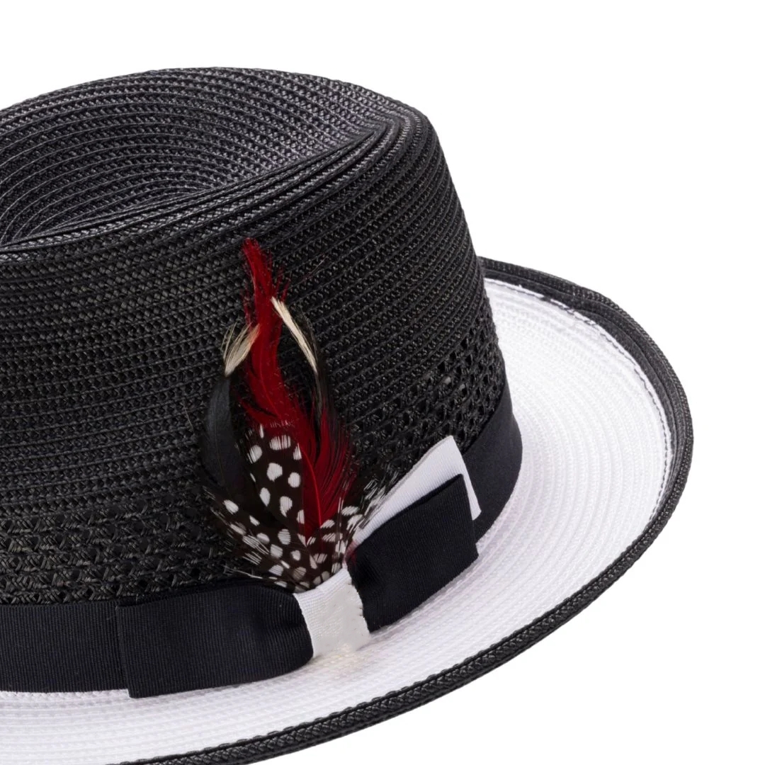 Two-Tone Panama Fedora Hat