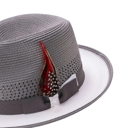 Two-Tone Panama Fedora Hat