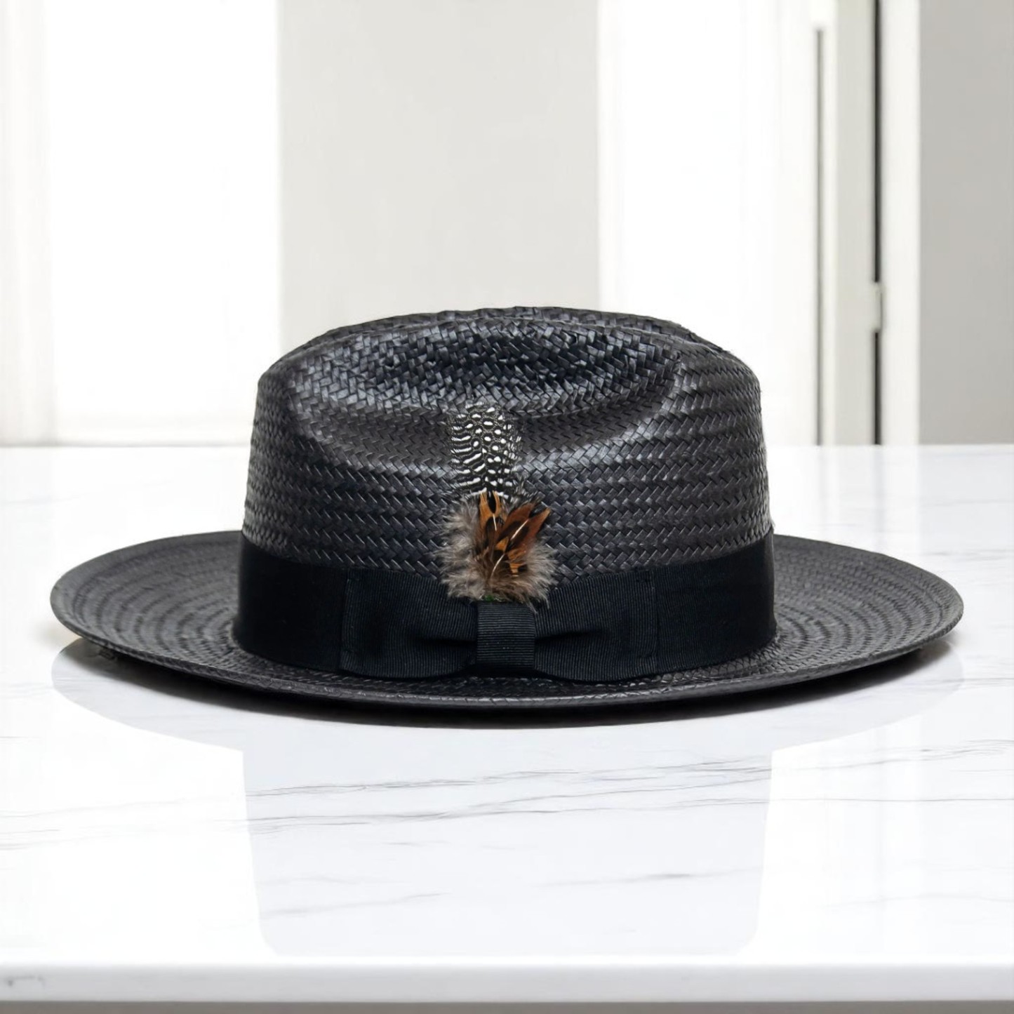 Patriotic Straw | Panama Fedora Hat - Brown