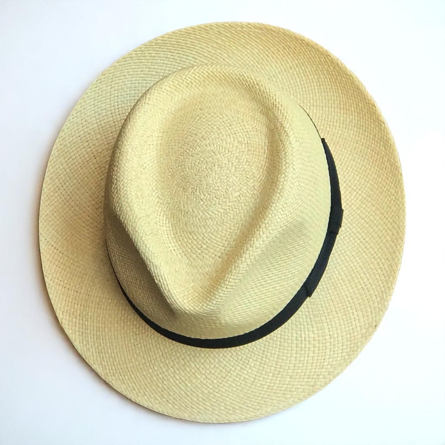 Can be rolls up for packing | Handmade Panama Hat - Natural/Bleach