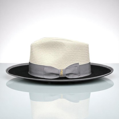Two Tone | Exclusive Panama and Felt Fedora Hat