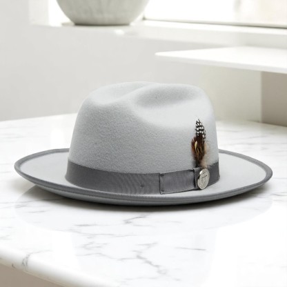 Ranch | Ribbon Fedora Hat - Platinum