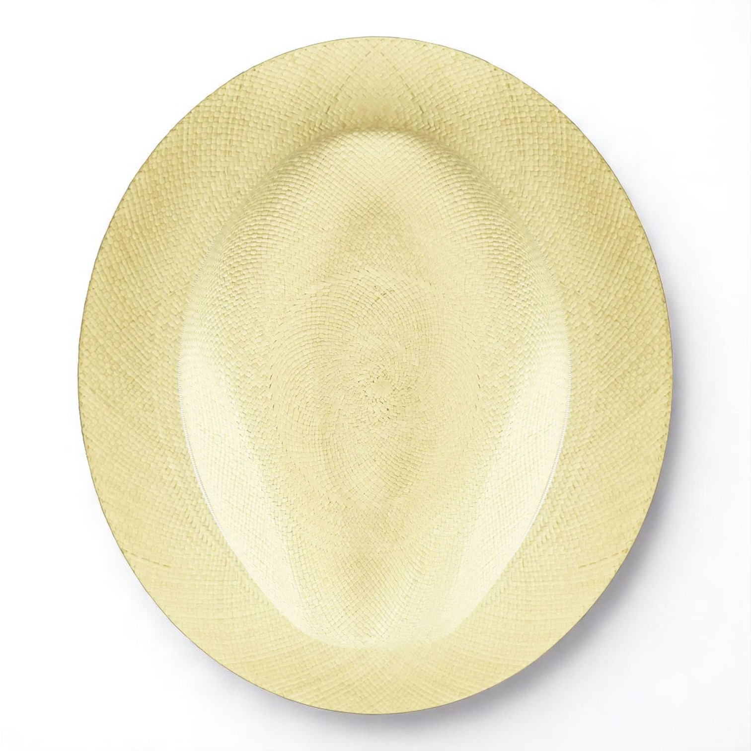 Two-color hatband | Handmade Panama Hat - Natural/Vintage Blue
