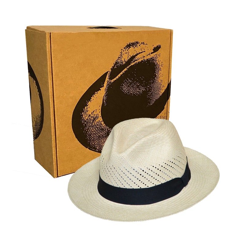 Classic Vented | Original Panama Hat | Brisa Weave | Natural Straw | Black Band | Handwoven in Ecuador | GPH | HatBox Included-BOX PACKING