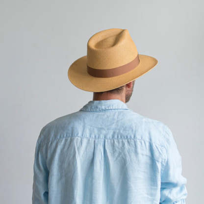 Panama Tabacco Western Fedora Buttero Grosgrain