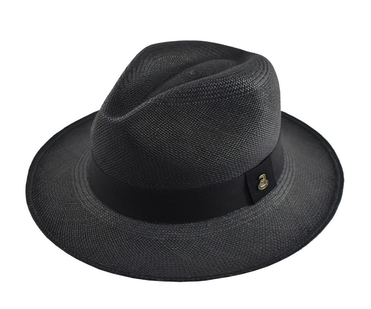 Advanced Original Panama Hat-Black Toquilla Straw-Handwoven in Ecuador