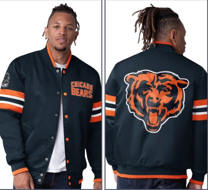 💝💝Last day of clearance!!💝Buy more, save more✨Starter Satin Twill Snap Front Jacket（Buy 2 get 1 free）